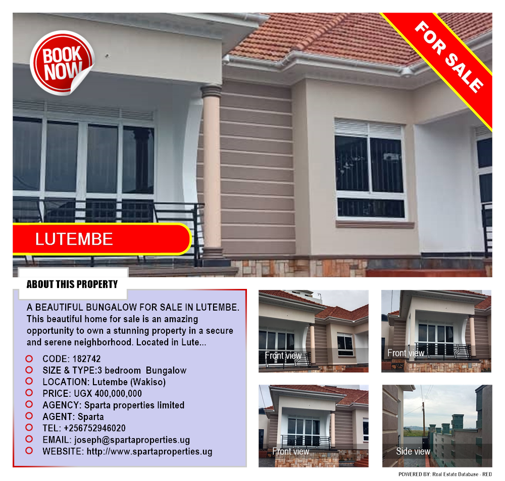 3 bedroom Bungalow  for sale in Lutembe Wakiso Uganda, code: 182742