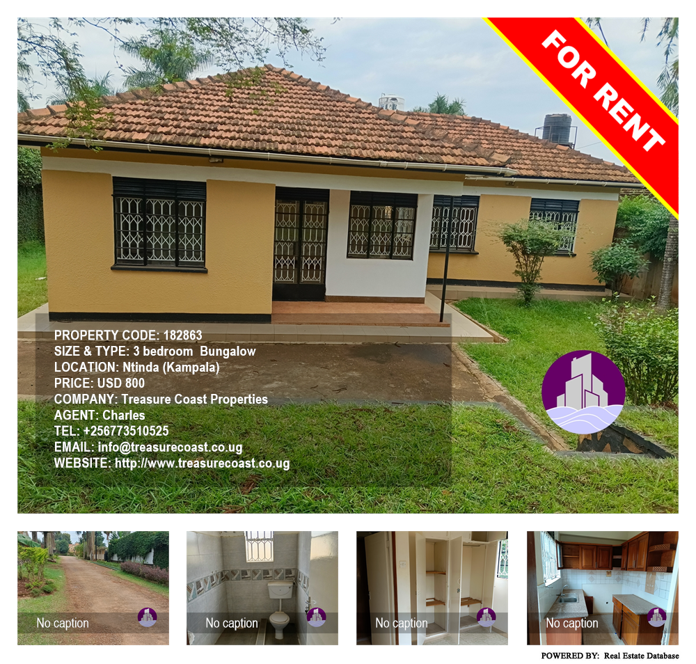 3 bedroom Bungalow  for rent in Ntinda Kampala Uganda, code: 182863