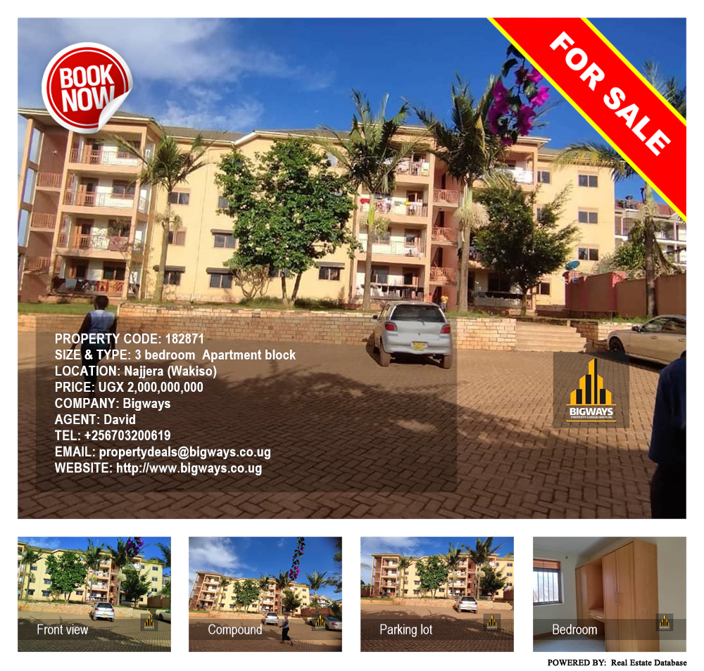 3 bedroom Apartment block  for sale in Najjera Wakiso Uganda, code: 182871