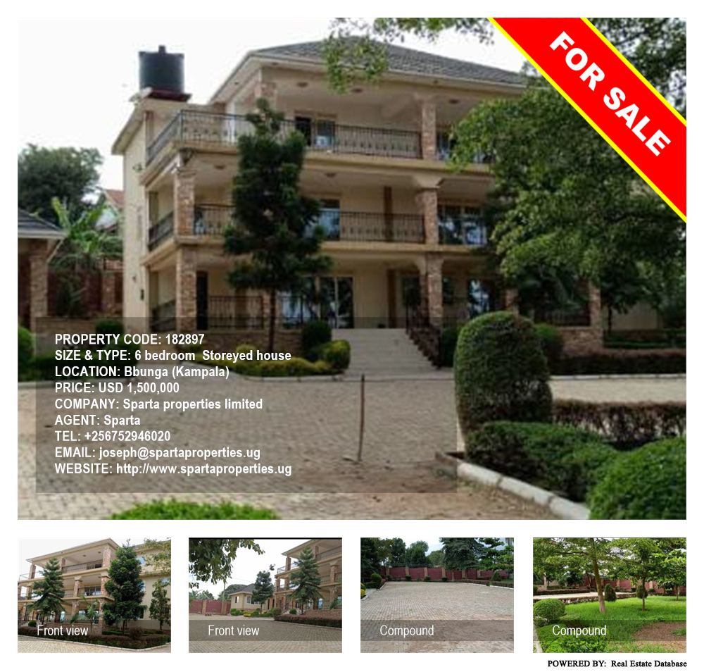 6 bedroom Storeyed house  for sale in Bbunga Kampala Uganda, code: 182897