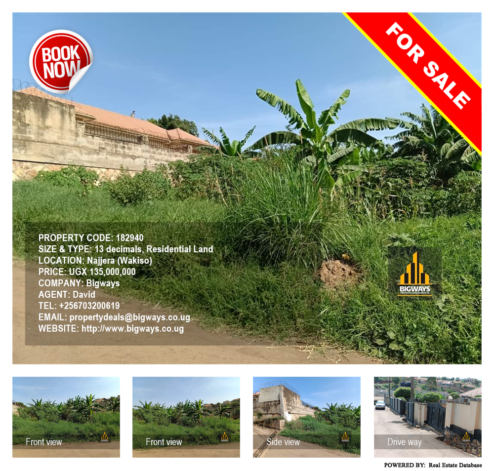 Residential Land  for sale in Najjera Wakiso Uganda, code: 182940