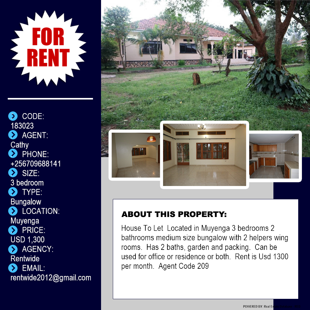 3 bedroom Bungalow  for rent in Muyenga Kampala Uganda, code: 183023