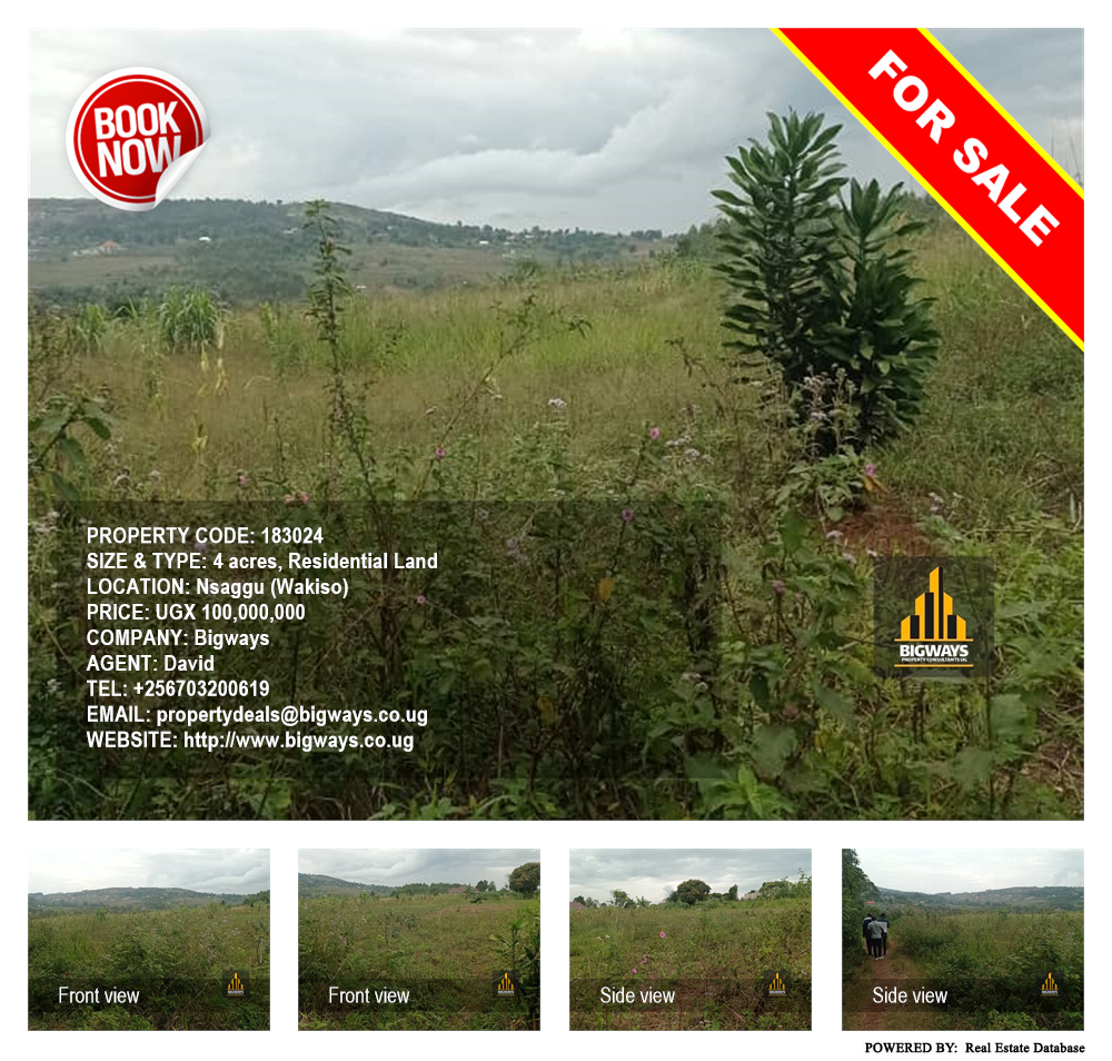 Residential Land  for sale in Nsaggu Wakiso Uganda, code: 183024