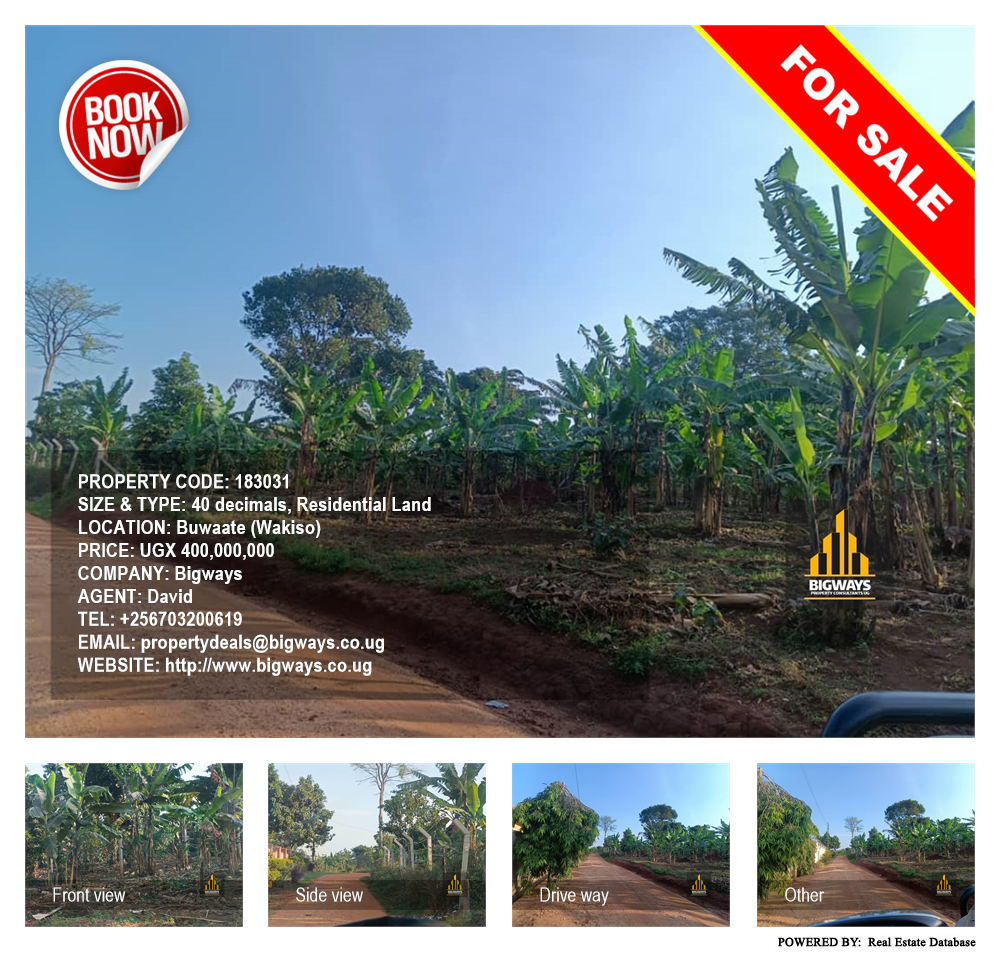 Residential Land  for sale in Buwaate Wakiso Uganda, code: 183031