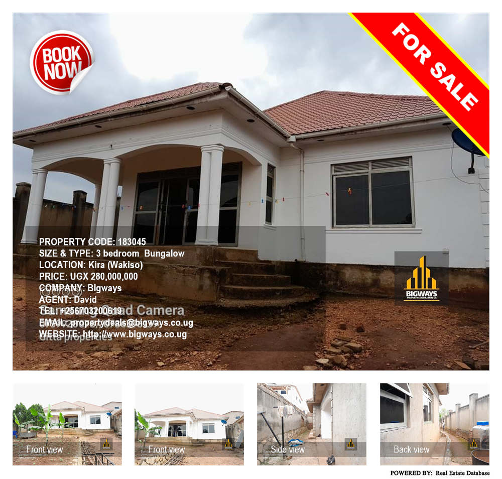 3 bedroom Bungalow  for sale in Kira Wakiso Uganda, code: 183045