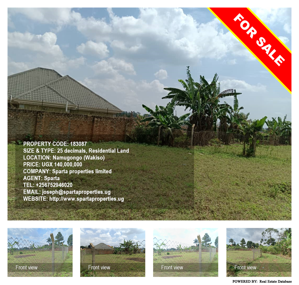 Residential Land  for sale in Namugongo Wakiso Uganda, code: 183087