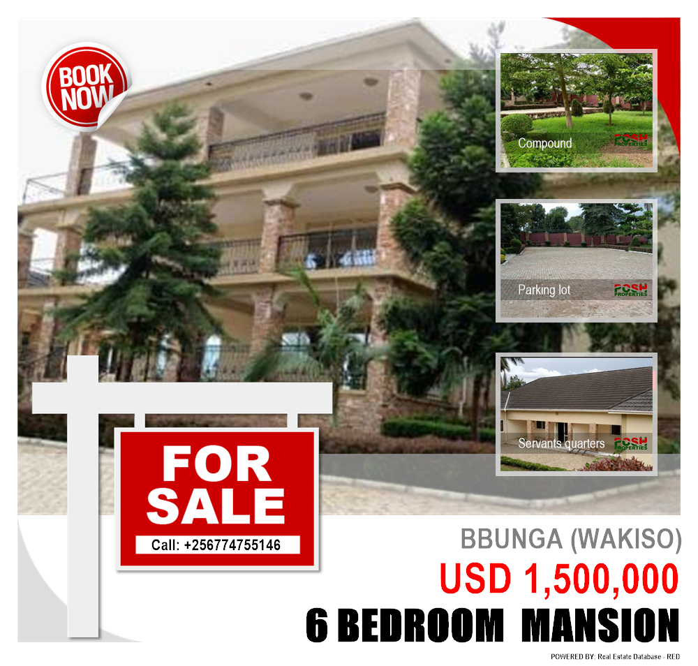 6 bedroom Mansion  for sale in Bbunga Wakiso Uganda, code: 183142