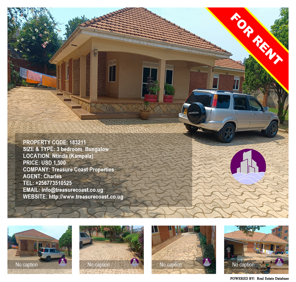 3 bedroom Bungalow  for rent in Ntinda Kampala Uganda, code: 183211