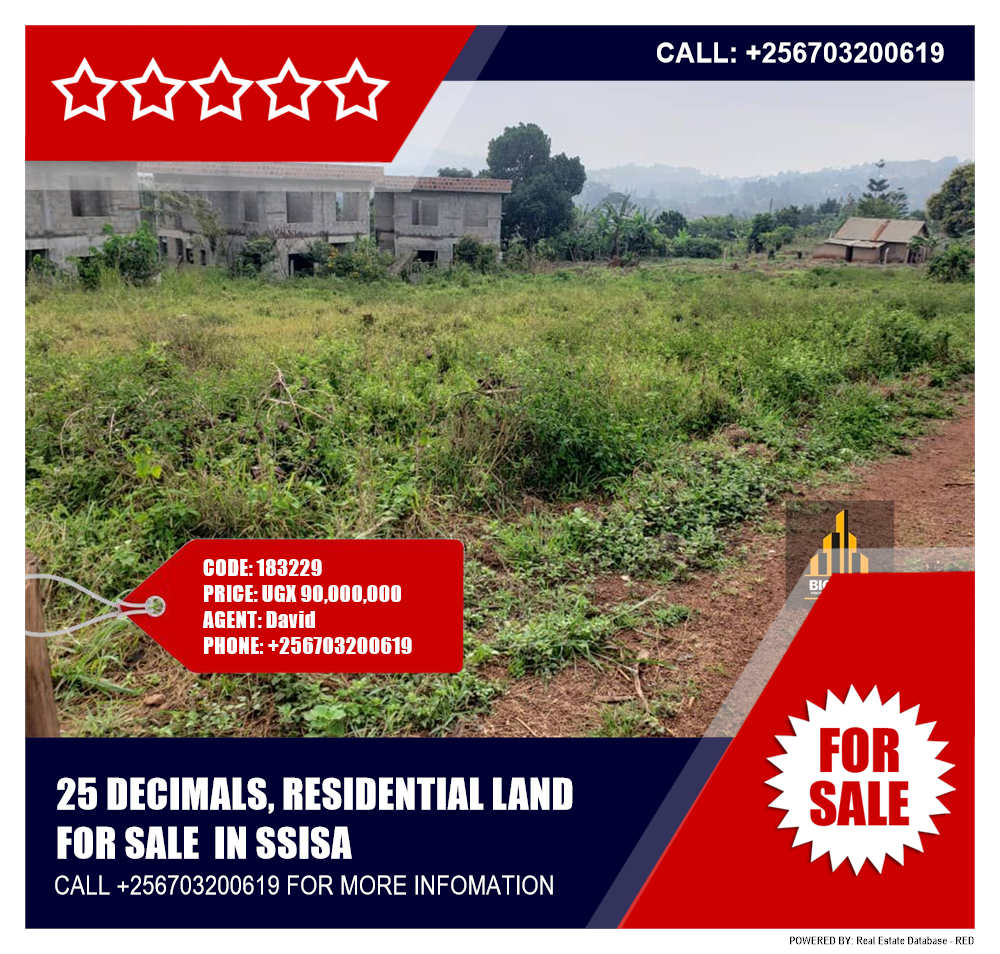 Residential Land  for sale in Ssisa Wakiso Uganda, code: 183229