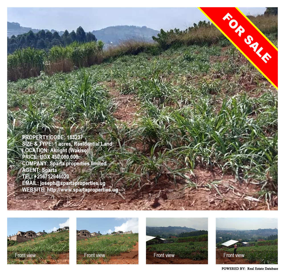 Residential Land  for sale in Akright Wakiso Uganda, code: 183237