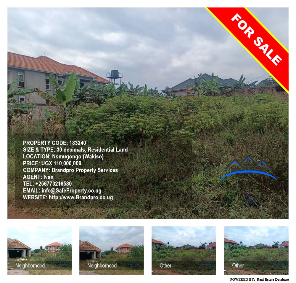 Residential Land  for sale in Nsmugongo Wakiso Uganda, code: 183240