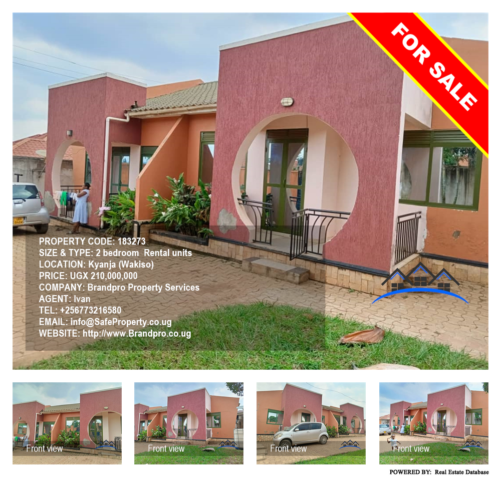 2 bedroom Rental units  for sale in Kyanja Wakiso Uganda, code: 183273