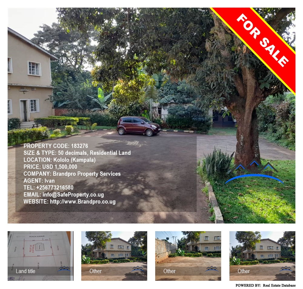 Residential Land  for sale in Kololo Kampala Uganda, code: 183276