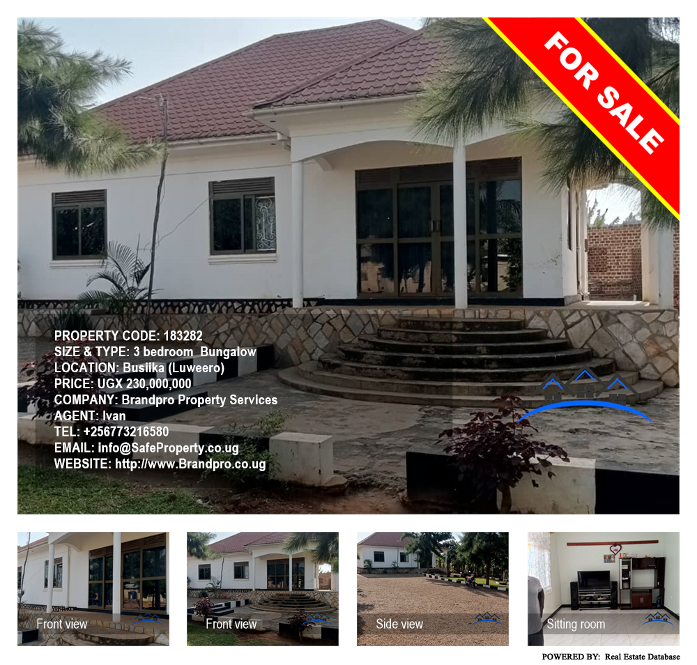 3 bedroom Bungalow  for sale in Busiika Luweero Uganda, code: 183282