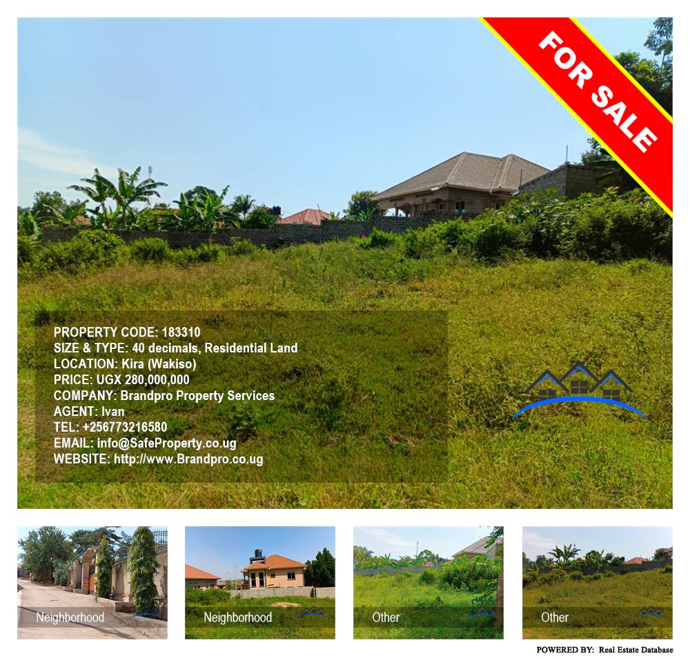 Residential Land  for sale in Kira Wakiso Uganda, code: 183310