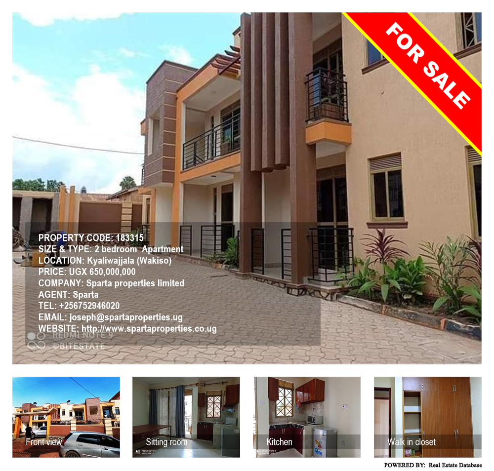 2 bedroom Apartment  for sale in Kyaliwajjala Wakiso Uganda, code: 183315