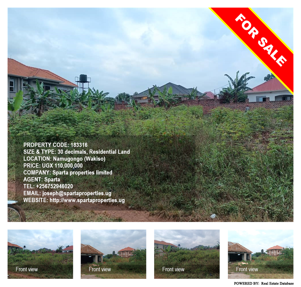 Residential Land  for sale in Namugongo Wakiso Uganda, code: 183316