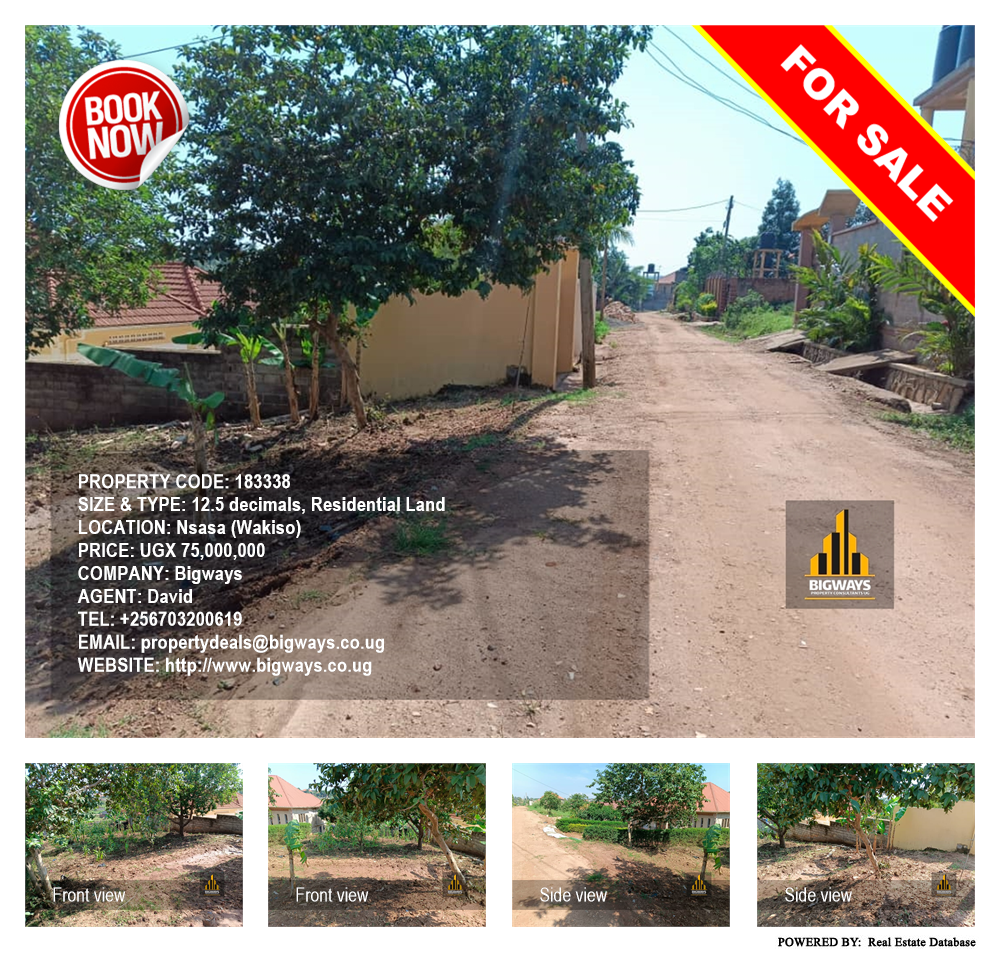 Residential Land  for sale in Nsasa Wakiso Uganda, code: 183338