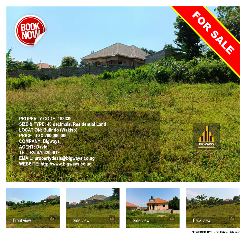 Residential Land  for sale in Bulindo Wakiso Uganda, code: 183339