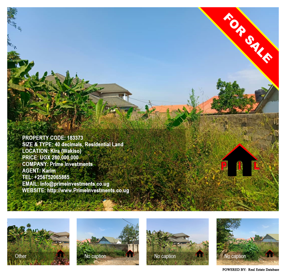 Residential Land  for sale in Kira Wakiso Uganda, code: 183373