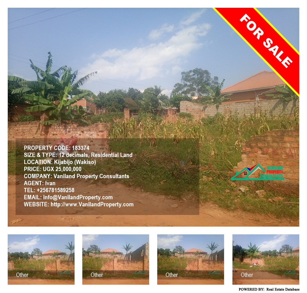 Residential Land  for sale in Kijabijo Wakiso Uganda, code: 183374