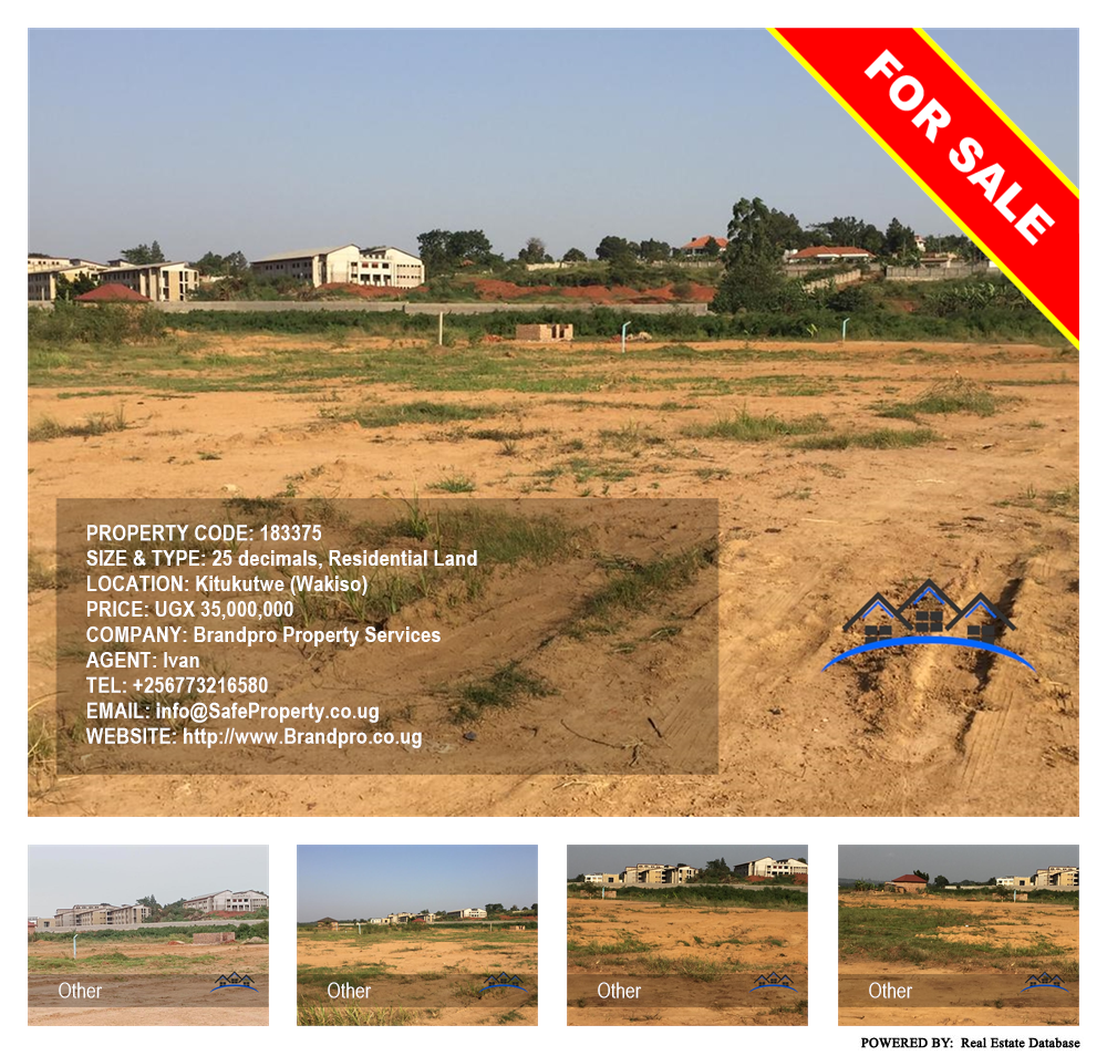 Residential Land  for sale in Kitukutwe Wakiso Uganda, code: 183375