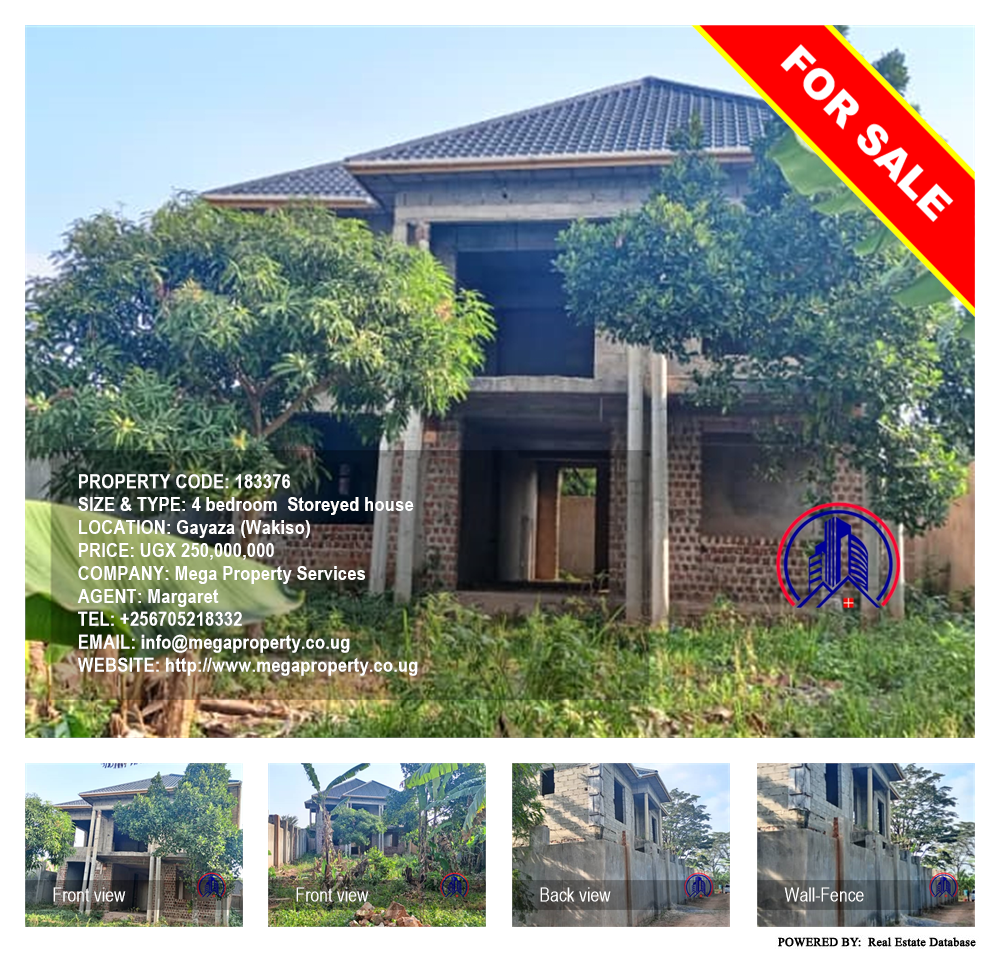 4 bedroom Storeyed house  for sale in Gayaza Wakiso Uganda, code: 183376