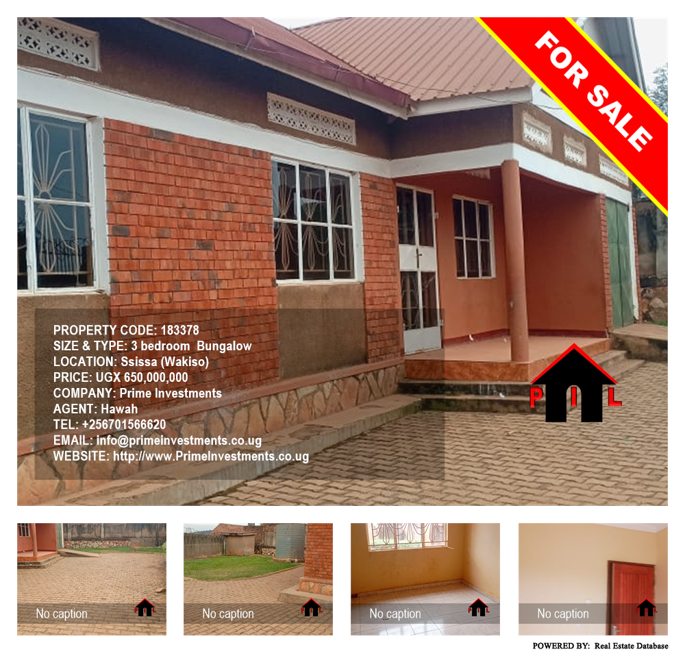 3 bedroom Bungalow  for sale in Ssisa Wakiso Uganda, code: 183378