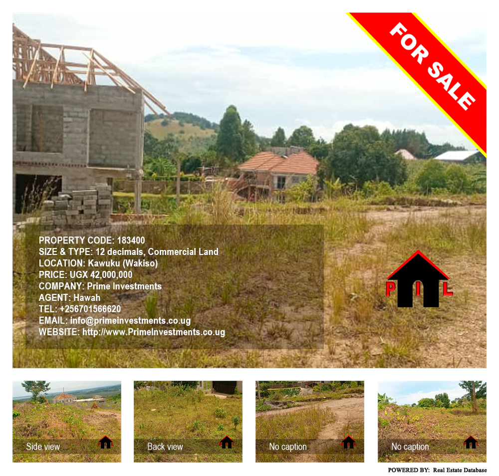 Commercial Land  for sale in Kawuku Wakiso Uganda, code: 183400
