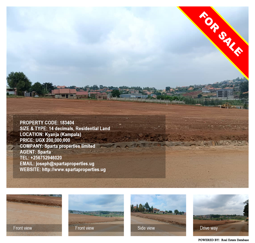 Residential Land  for sale in Kyanja Kampala Uganda, code: 183404