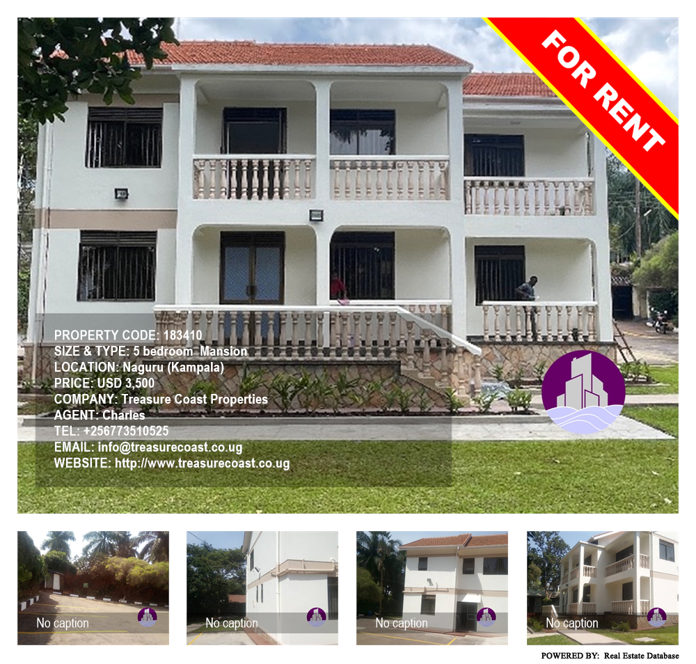 5 bedroom Mansion  for rent in Naguru Kampala Uganda, code: 183410