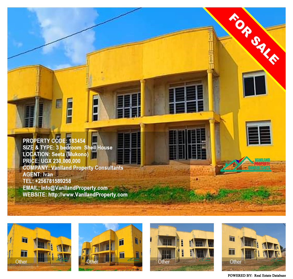 3 bedroom Shell House  for sale in Seeta Mukono Uganda, code: 183454