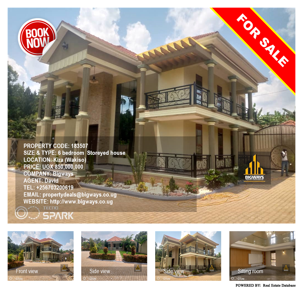 6 bedroom Storeyed house  for sale in Kira Wakiso Uganda, code: 183507