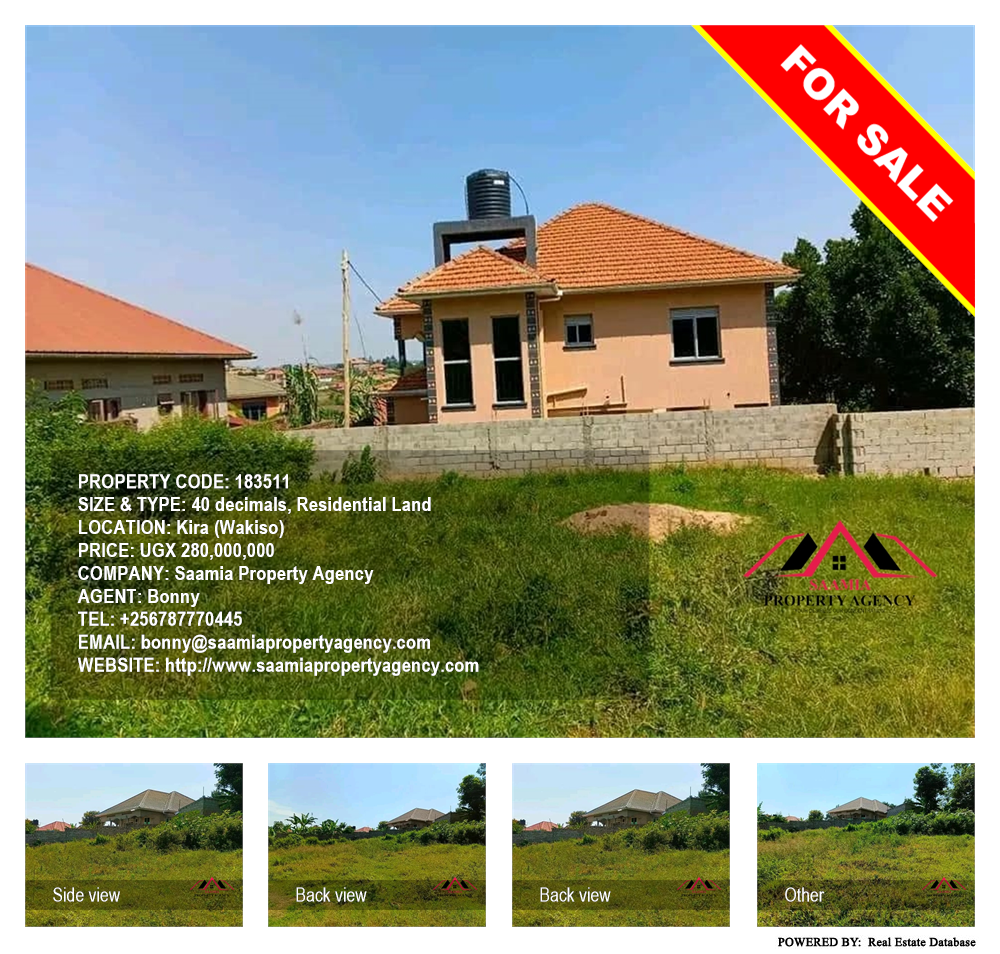 Residential Land  for sale in Kira Wakiso Uganda, code: 183511