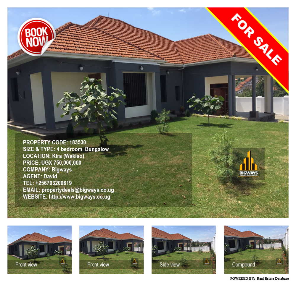 4 bedroom Bungalow  for sale in Kira Wakiso Uganda, code: 183530