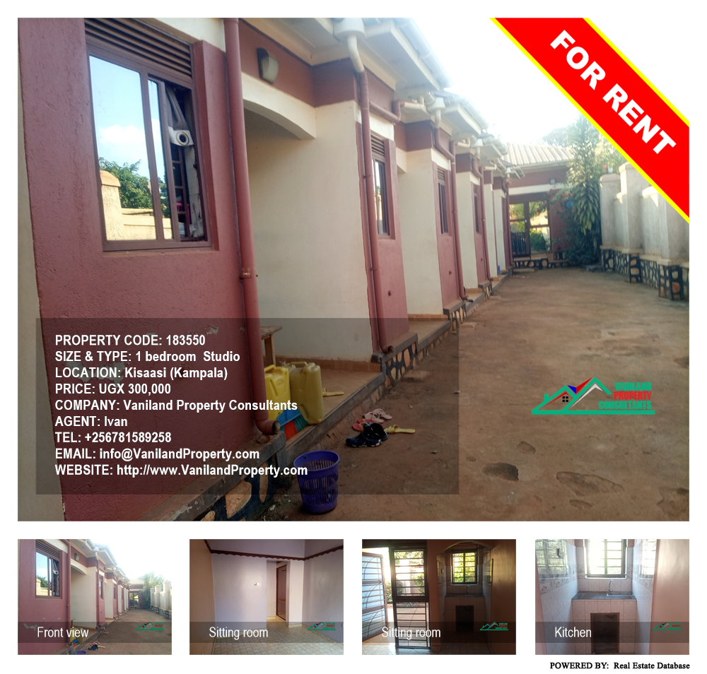 1 bedroom Studio  for rent in Kisaasi Kampala Uganda, code: 183550