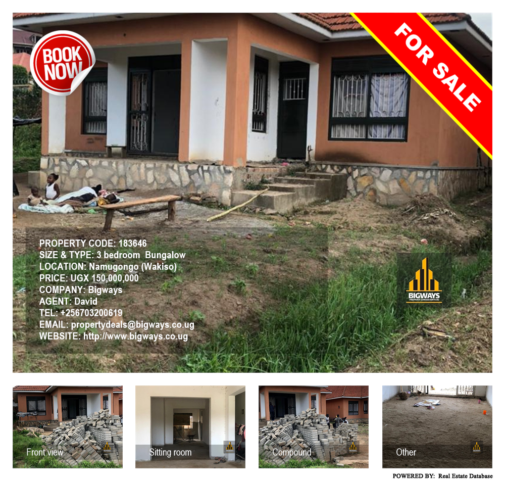 3 bedroom Bungalow  for sale in Namugongo Wakiso Uganda, code: 183646