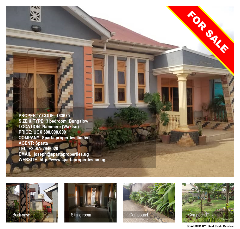 3 bedroom Bungalow  for sale in Nammere Wakiso Uganda, code: 183675