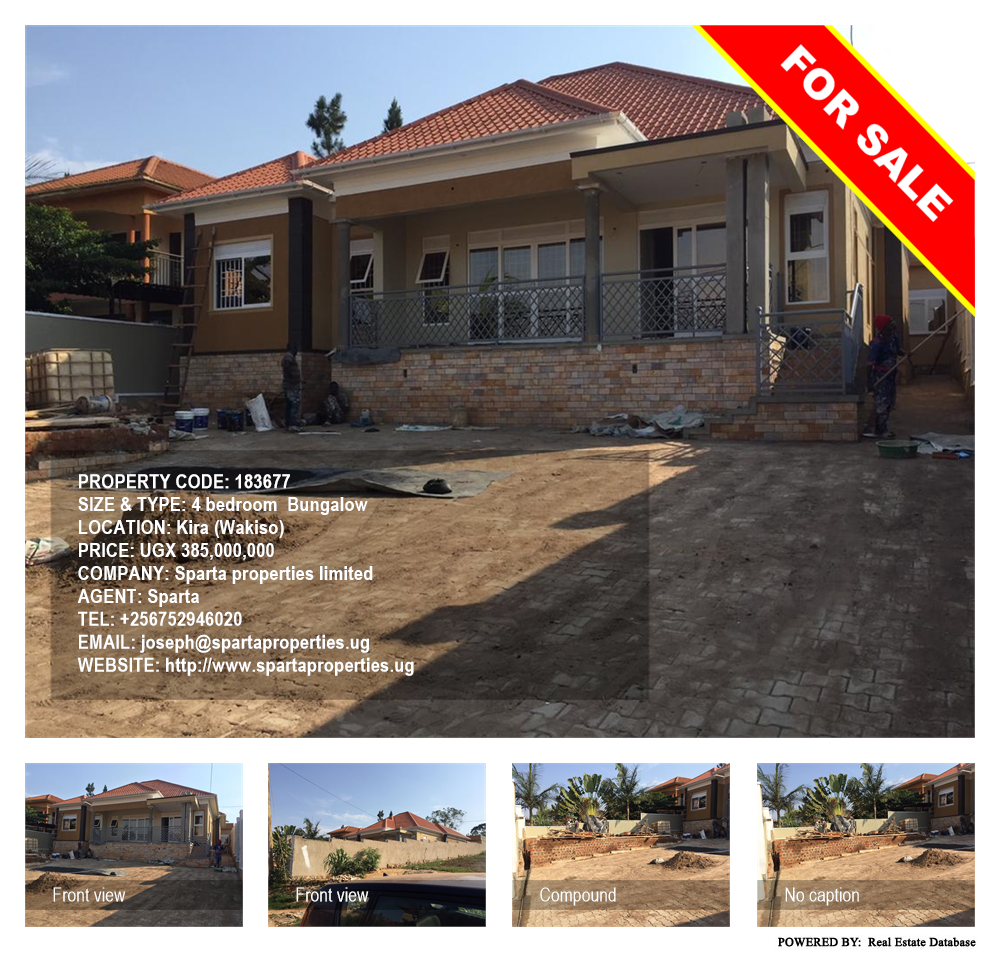 4 bedroom Bungalow  for sale in Kira Wakiso Uganda, code: 183677