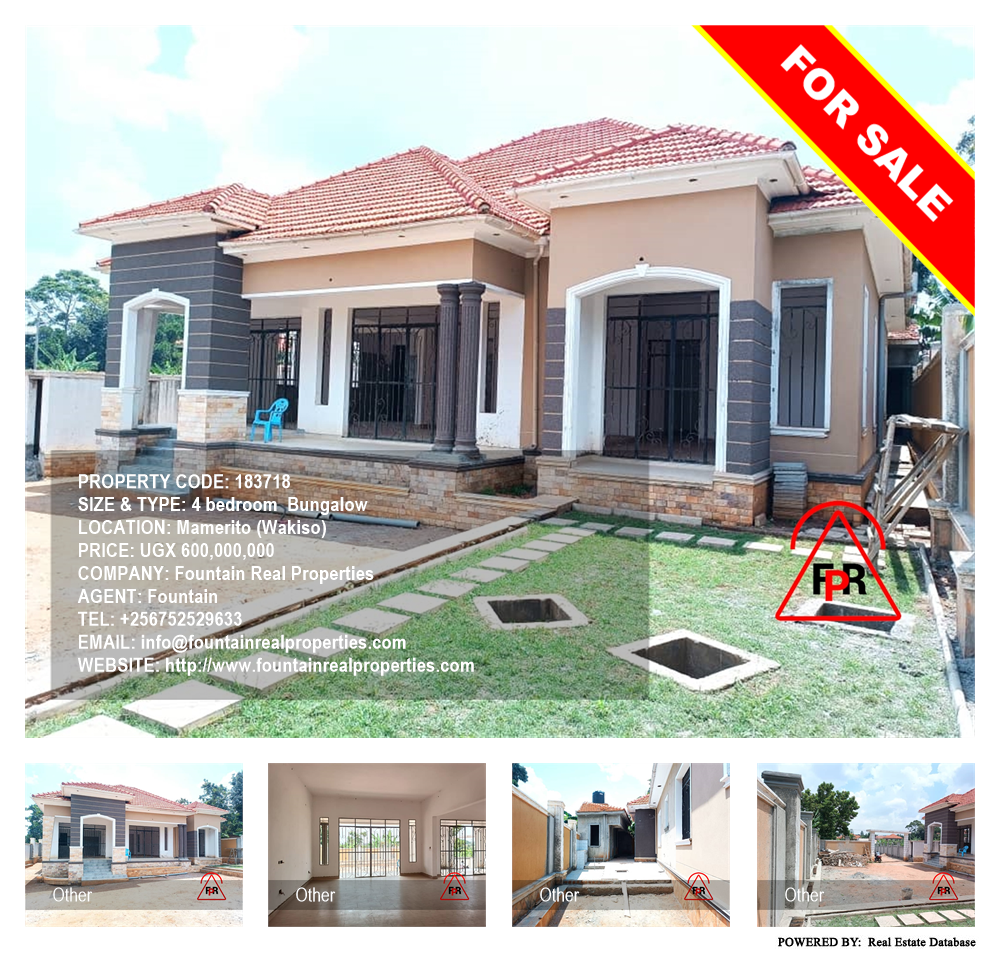 4 bedroom Bungalow  for sale in Mamerito Wakiso Uganda, code: 183718