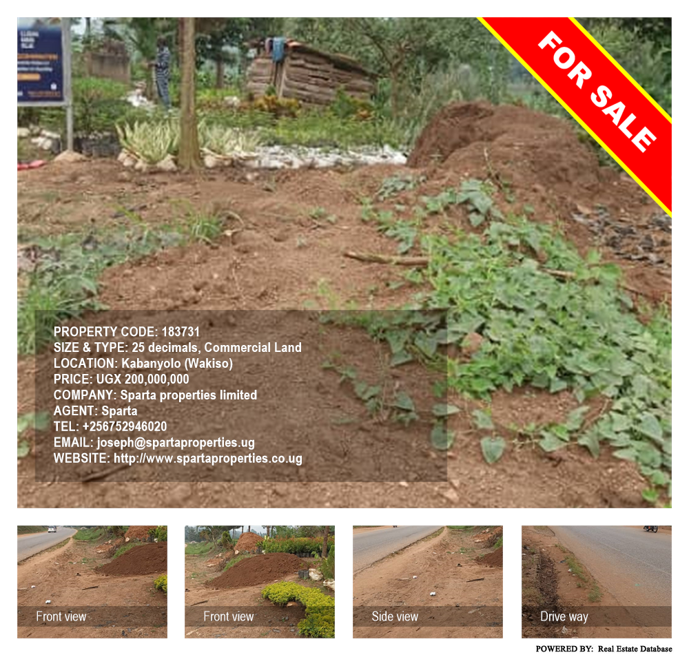 Commercial Land  for sale in Kabanyolo Wakiso Uganda, code: 183731