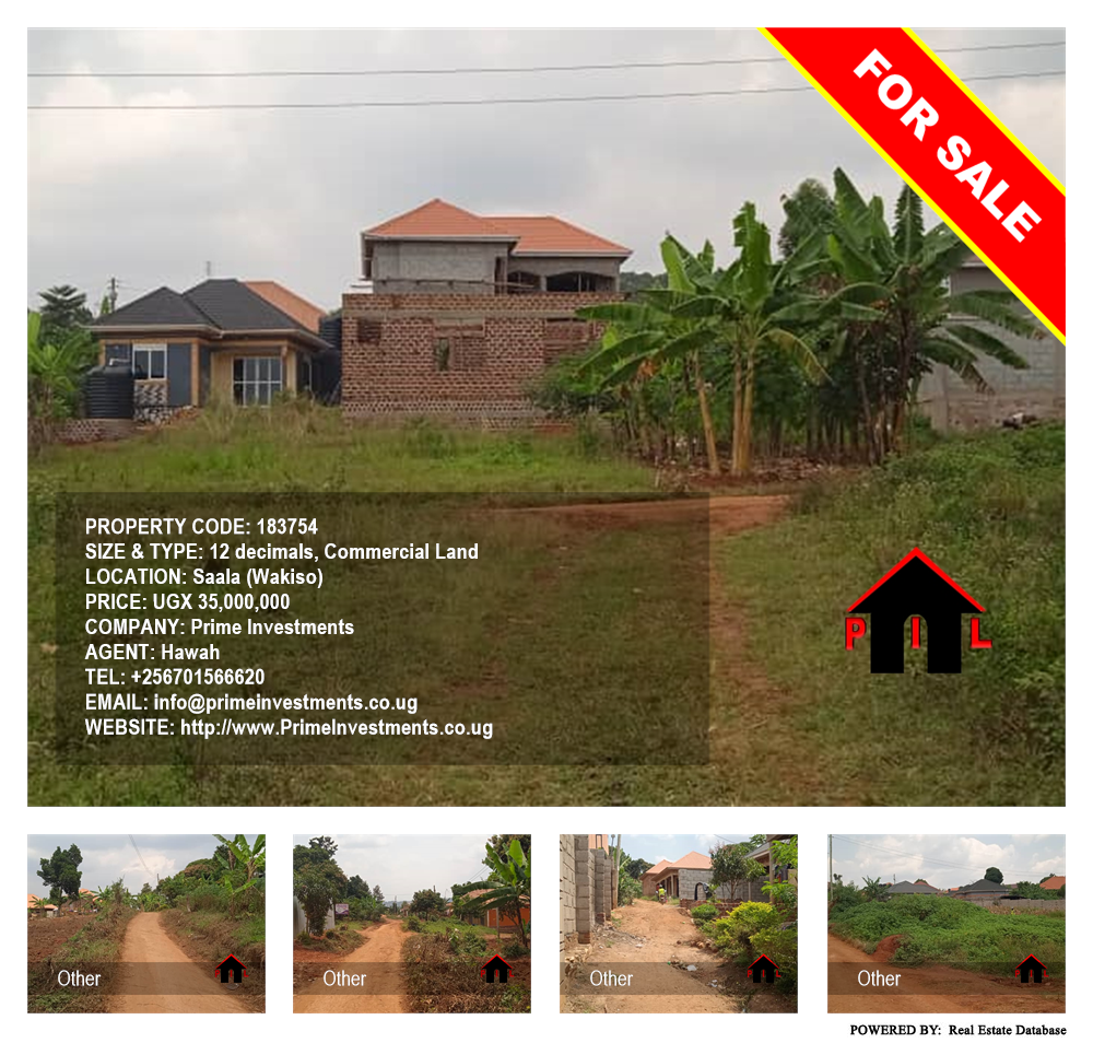 Commercial Land  for sale in Saala Wakiso Uganda, code: 183754