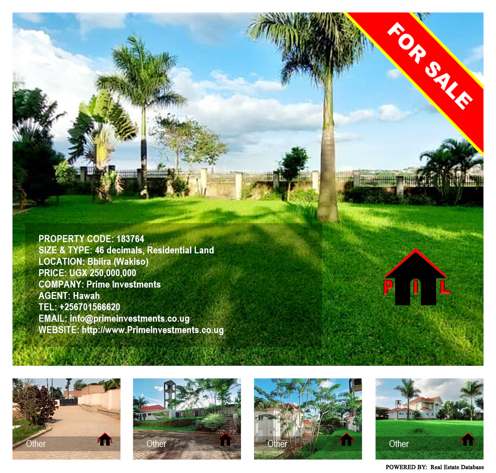 Residential Land  for sale in Bbiira Wakiso Uganda, code: 183764