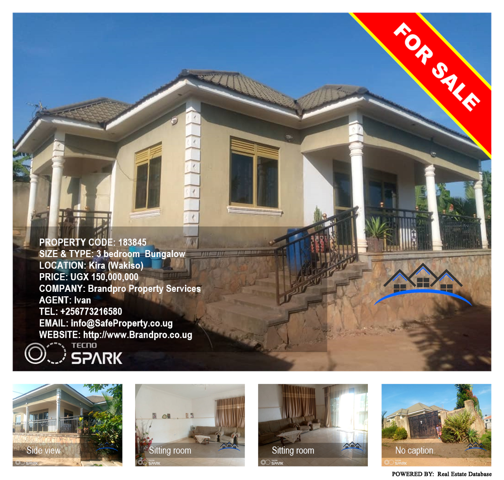 3 bedroom Bungalow  for sale in Kira Wakiso Uganda, code: 183845