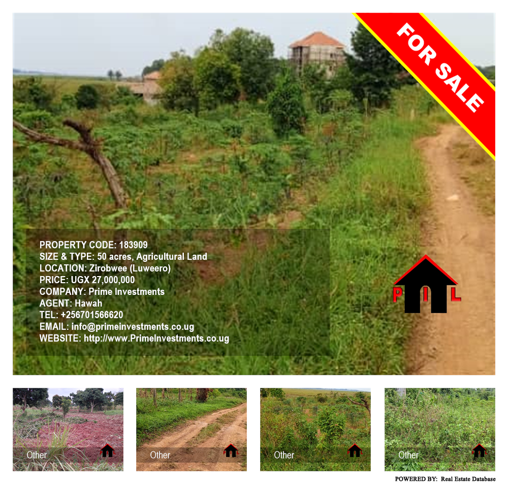 Agricultural Land  for sale in Zirobwee Luweero Uganda, code: 183909