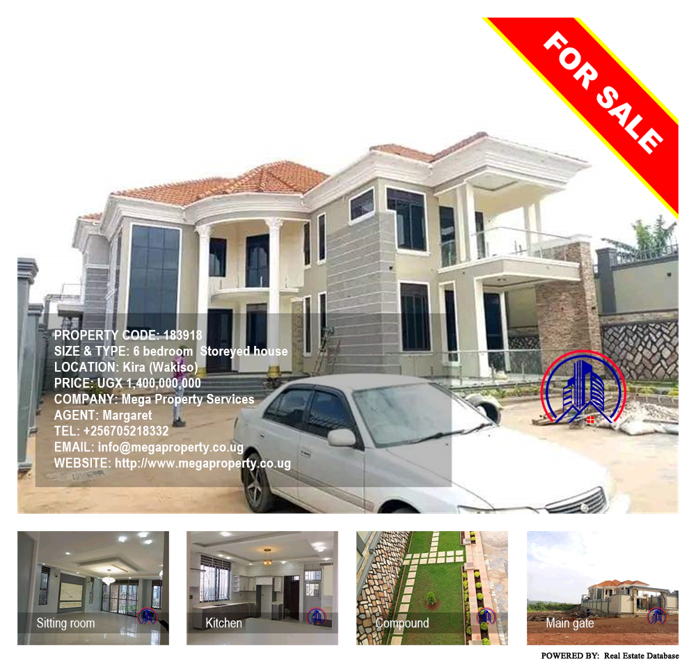 6 bedroom Storeyed house  for sale in Kira Wakiso Uganda, code: 183918