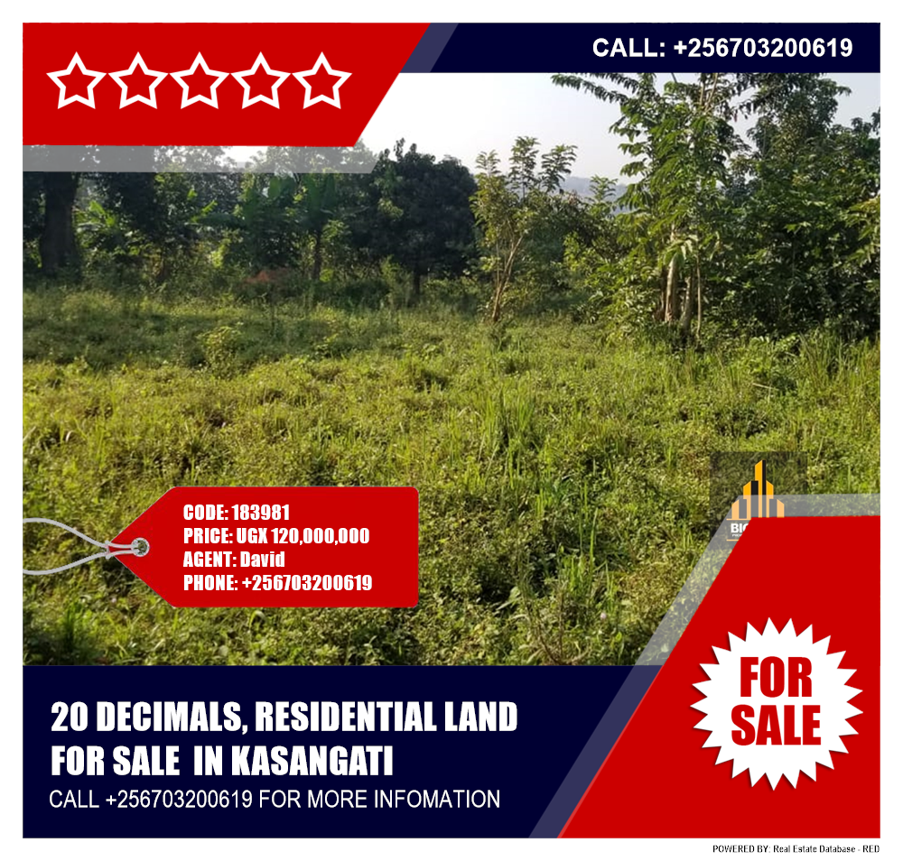 Residential Land  for sale in Kasangati Wakiso Uganda, code: 183981