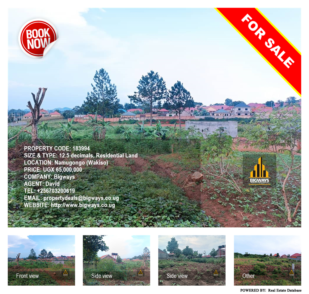 Residential Land  for sale in Namugongo Wakiso Uganda, code: 183994