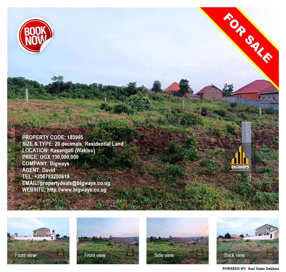 Residential Land  for sale in Kasangati Wakiso Uganda, code: 183995