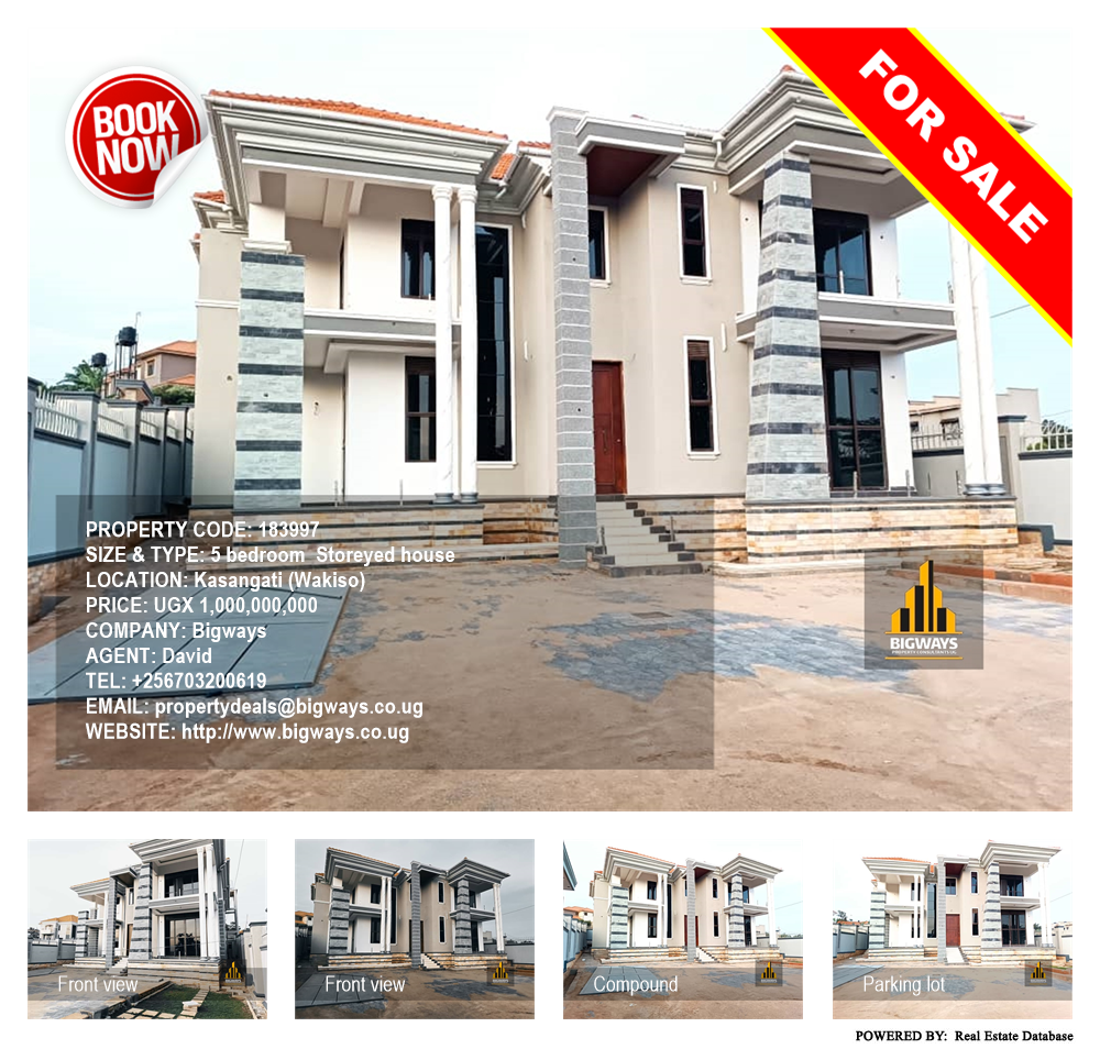 5 bedroom Storeyed house  for sale in Kasangati Wakiso Uganda, code: 183997